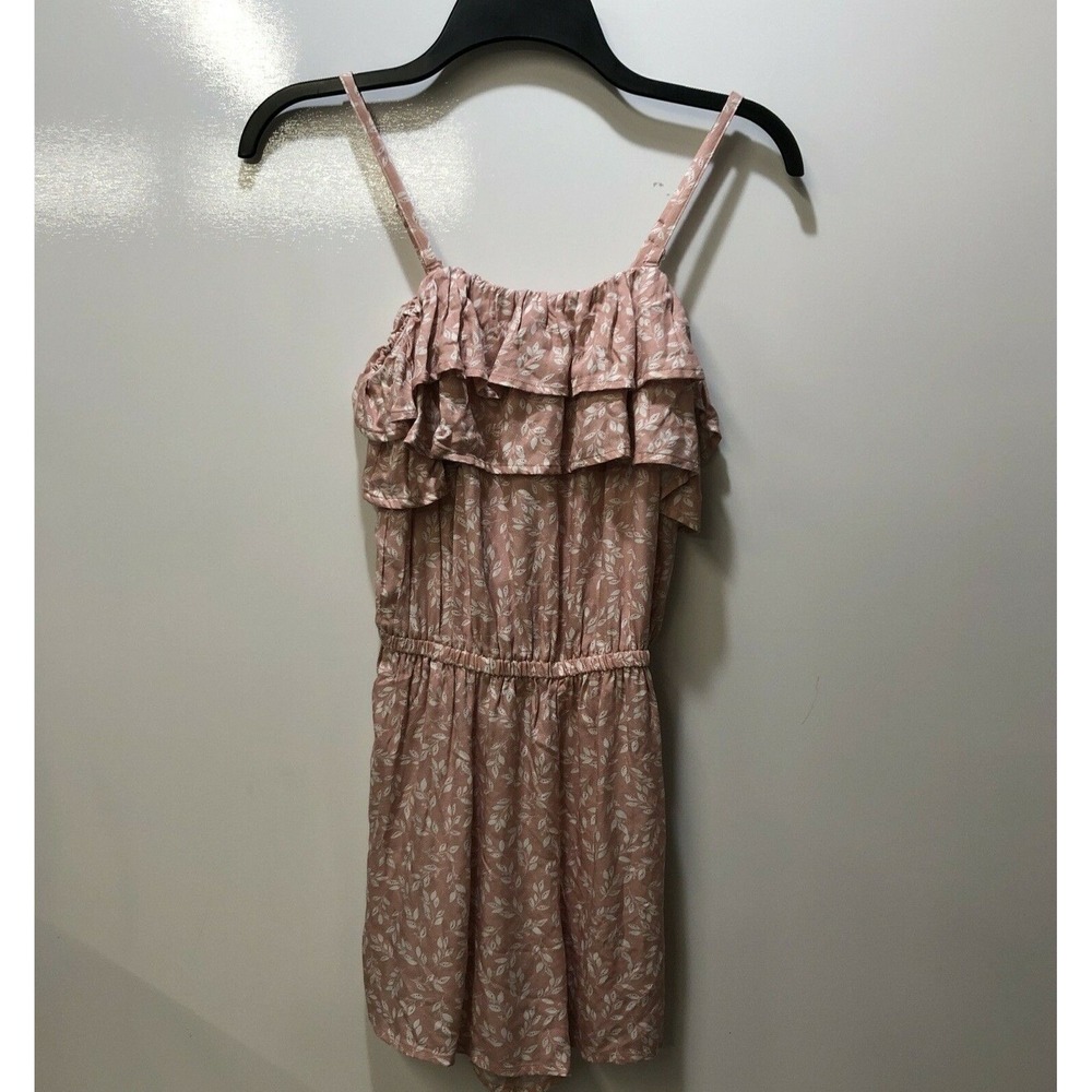 ARIZONA JEAN CO Women's (Size S) Romper Jumpsuit Skort Shorts Leaves 100% Rayon
